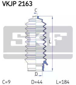Гофрированный кожух / прокладки SKF для HONDA ACCORD V Aerodeck (CE) 2.2 i ES (CE1)